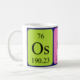 Oscar periodic table name mug