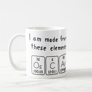 Oscar periodic table name mug