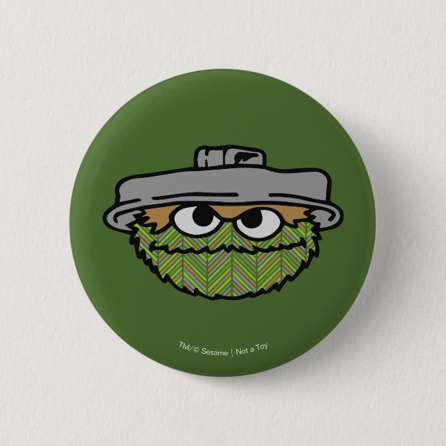 Oscar the Grouch | 80's Throwback 6 Cm Round Badge (Front)