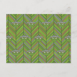 Oscar the Grouch   80's Throwback Pattern Postcard
