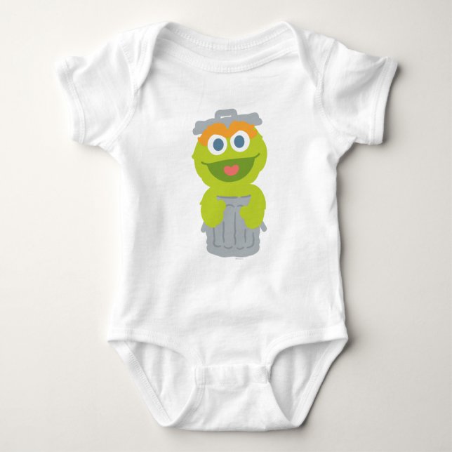 Oscar the Grouch Baby Bodysuit (Front)