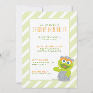 Oscar the Grouch Baby Shower Invite