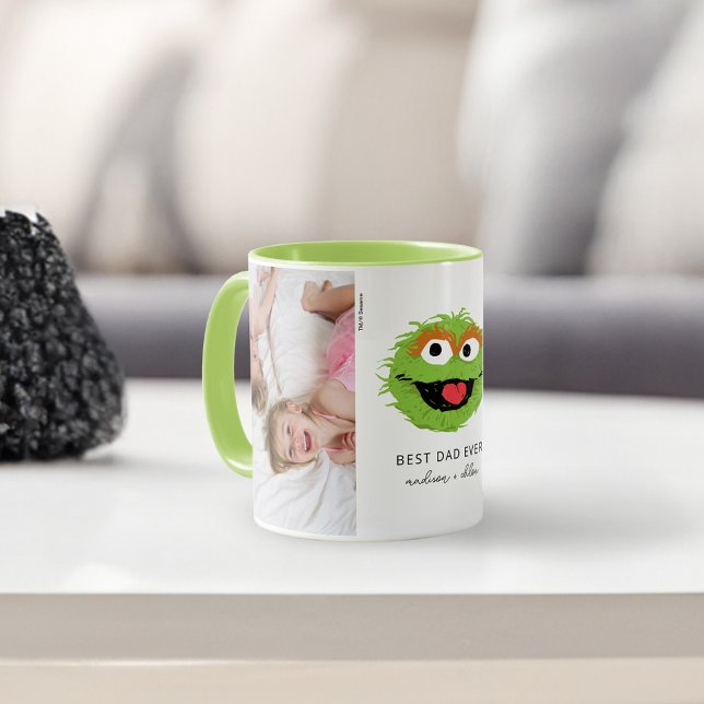 Oscar the Grouch | Best Dad - Photo Mug (Mug on table)