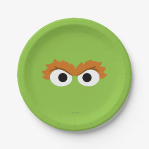 Oscar the Grouch Big Face Paper Plate