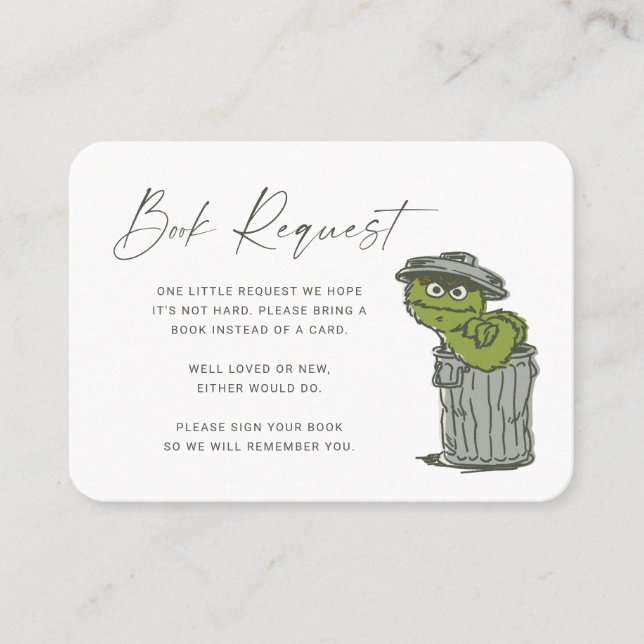 Oscar the Grouch Book Request Insert (Front)