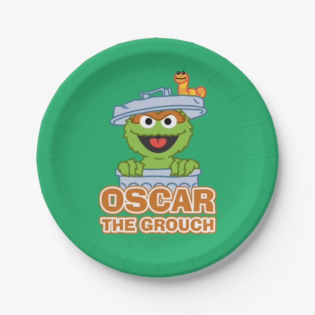Oscar the Grouch Classic Style Paper Plate (Front)