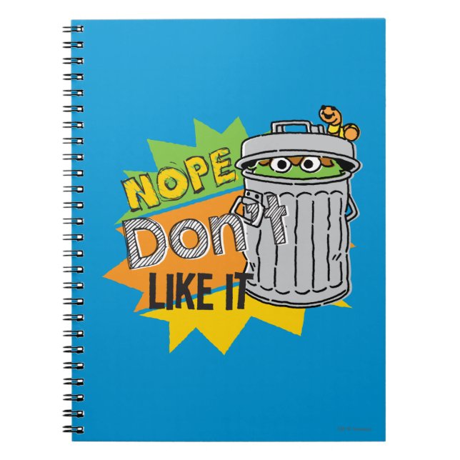 Oscar the Grouch Don't Like Notebook (Front)