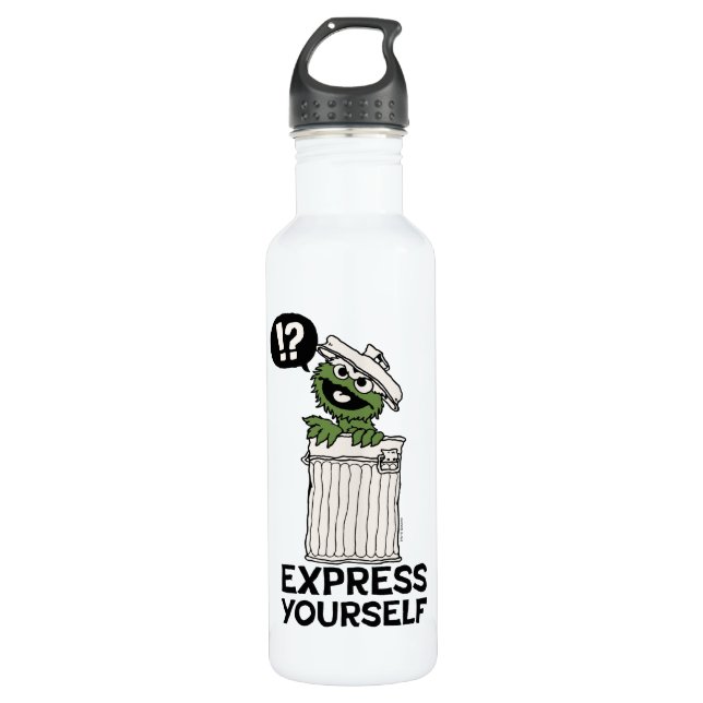 Oscar the Grouch Express Yourself 710 Ml Water Bottle (Front)
