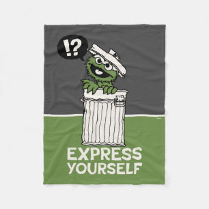 Oscar the Grouch Express Yourself Fleece Blanket
