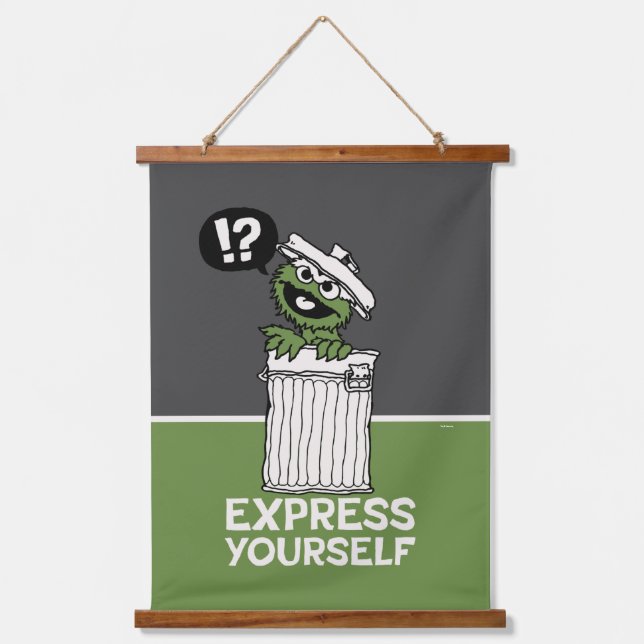 Oscar the Grouch Express Yourself Hanging Tapestry (Front)