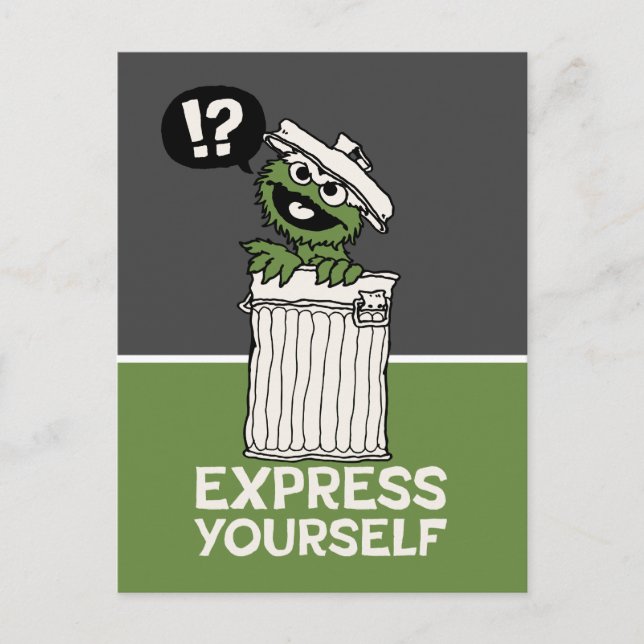Oscar the Grouch Express Yourself Postcard (Front)