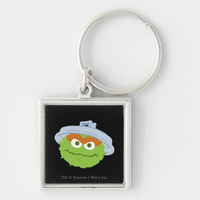 Oscar the Grouch Face Key Ring (Front)