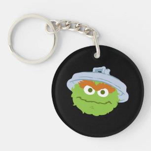 Oscar the Grouch Face Key Ring