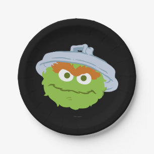 Oscar the Grouch Face Paper Plate