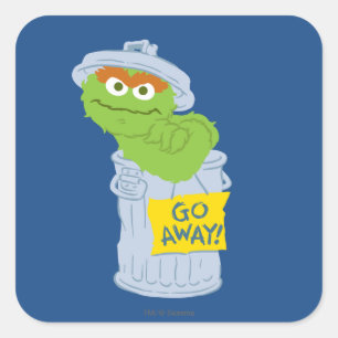 Oscar the Grouch Graphic Square Sticker