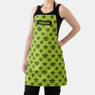 Oscar the Grouch Green Pattern Apron