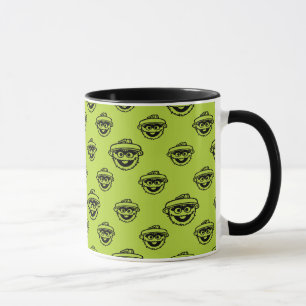 Oscar the Grouch Green Pattern Mug