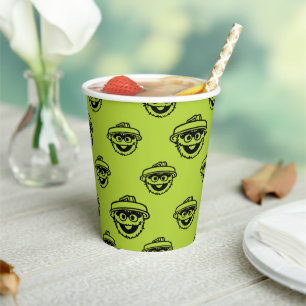 Oscar the Grouch Green Pattern Paper Cups