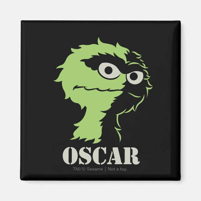 Oscar the Grouch Half Magnet (Front)