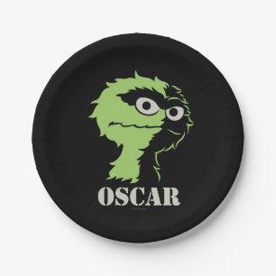 Oscar the Grouch Half Paper Plate