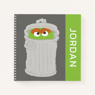 Oscar the Grouch & His Trash Can Add Your Name Notebook