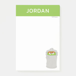 Oscar the Grouch & His Trash Can Add Your Name Post-it Notes