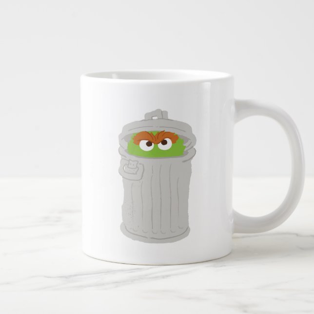 Oscar the Grouch & His Trash Can Large Coffee Mug (Right)