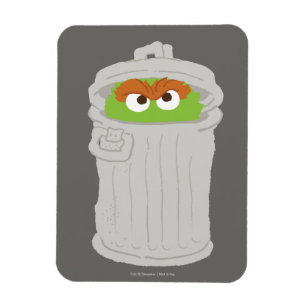 Oscar the Grouch & His Trash Can Magnet