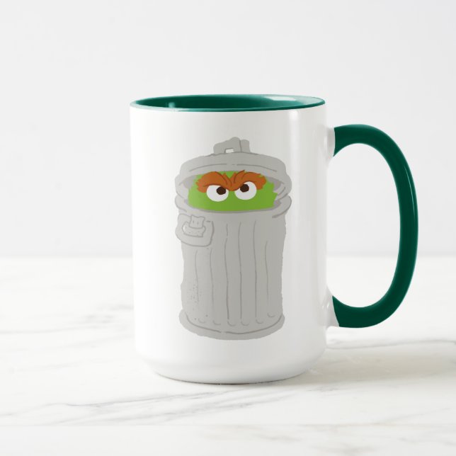 Oscar the Grouch & His Trash Can Mug (Right)