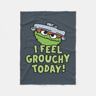 Oscar the Grouch   I Feel Grouchy Today! Fleece Blanket