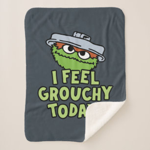 Oscar the Grouch   I Feel Grouchy Today! Sherpa Blanket