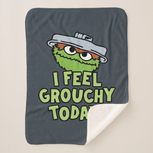 Oscar the Grouch | I Feel Grouchy Today! Sherpa Blanket (Front)