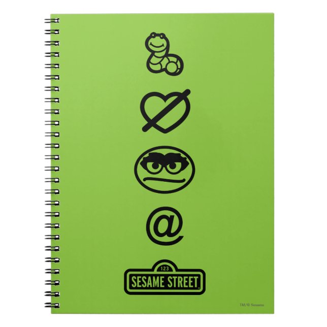 Oscar the Grouch Icons Notebook (Front)