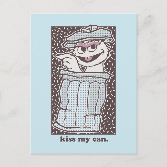 Oscar the Grouch | Kiss My Can Postcard (Front)
