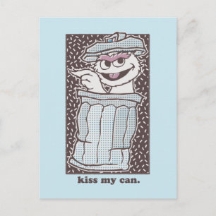 Oscar the Grouch Kiss My Can Postcard