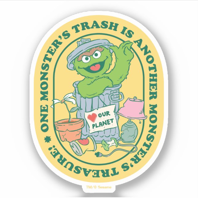 Oscar the Grouch | Monster Treasure Badge (Front)