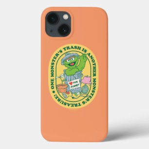 Oscar the Grouch Monster Treasure Badge iPhone 13 Case