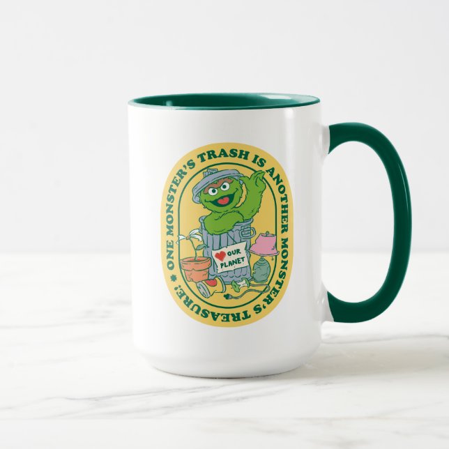 Oscar the Grouch | Monster Treasure Badge Mug (Right)