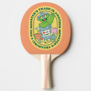 Oscar the Grouch Monster Treasure Badge Ping Pong Paddle