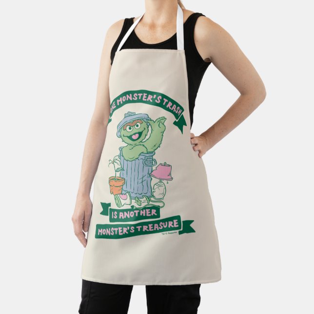 Oscar the Grouch | Monster Treasure Graphic Apron (Insitu)