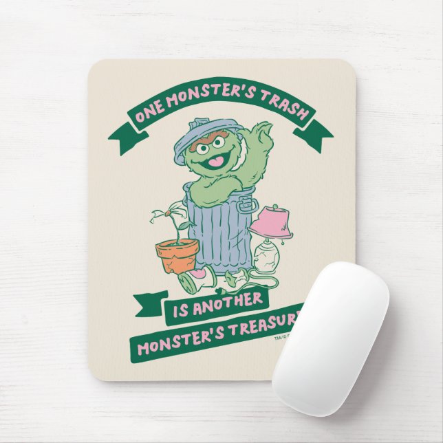 Oscar the Grouch | Monster Treasure Graphic Mouse Mat (With Mouse)
