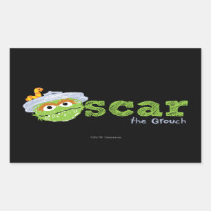 Oscar the Grouch Name Rectangular Sticker