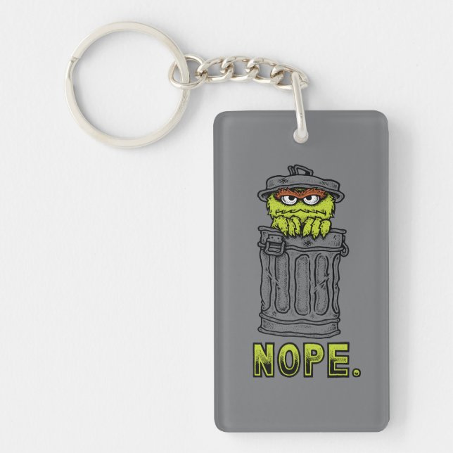 Oscar the Grouch - Nope. Key Ring (Front)