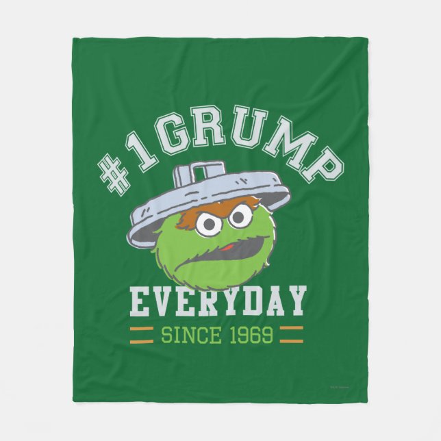 Oscar the Grouch Number 1 Fleece Blanket (Front)