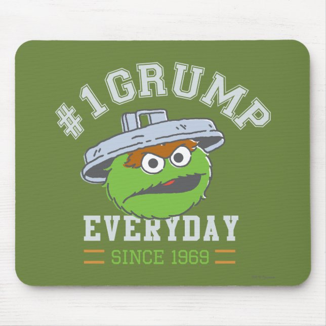 Oscar the Grouch Number 1 Mouse Mat (Front)