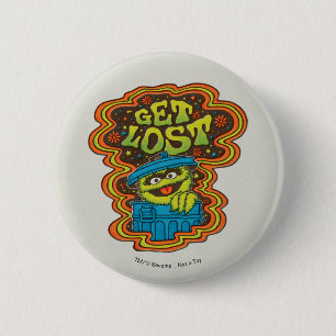 Oscar the Grouch Psychedelic 6 Cm Round Badge