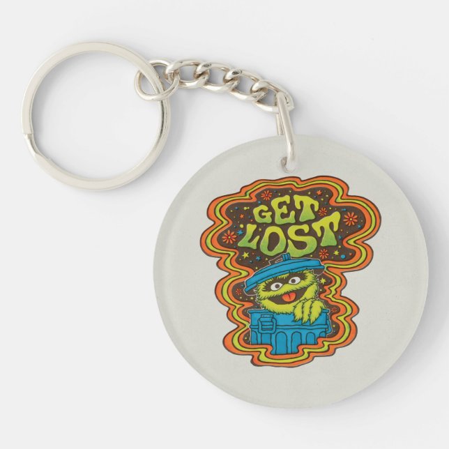 Oscar the Grouch | Psychedelic Key Ring (Front)
