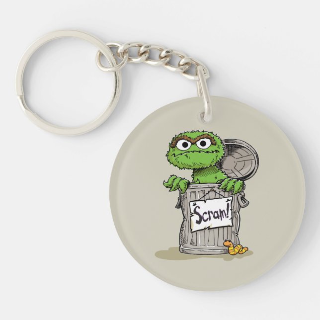Oscar the Grouch Scram Key Ring (Front)