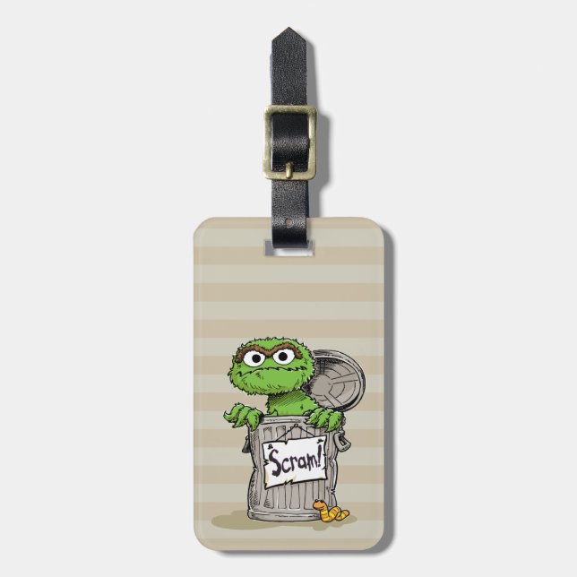 Oscar the Grouch Scram Luggage Tag (Front Vertical)