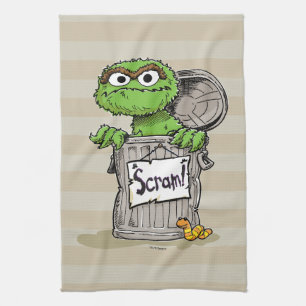 Oscar the Grouch Scram Tea Towel